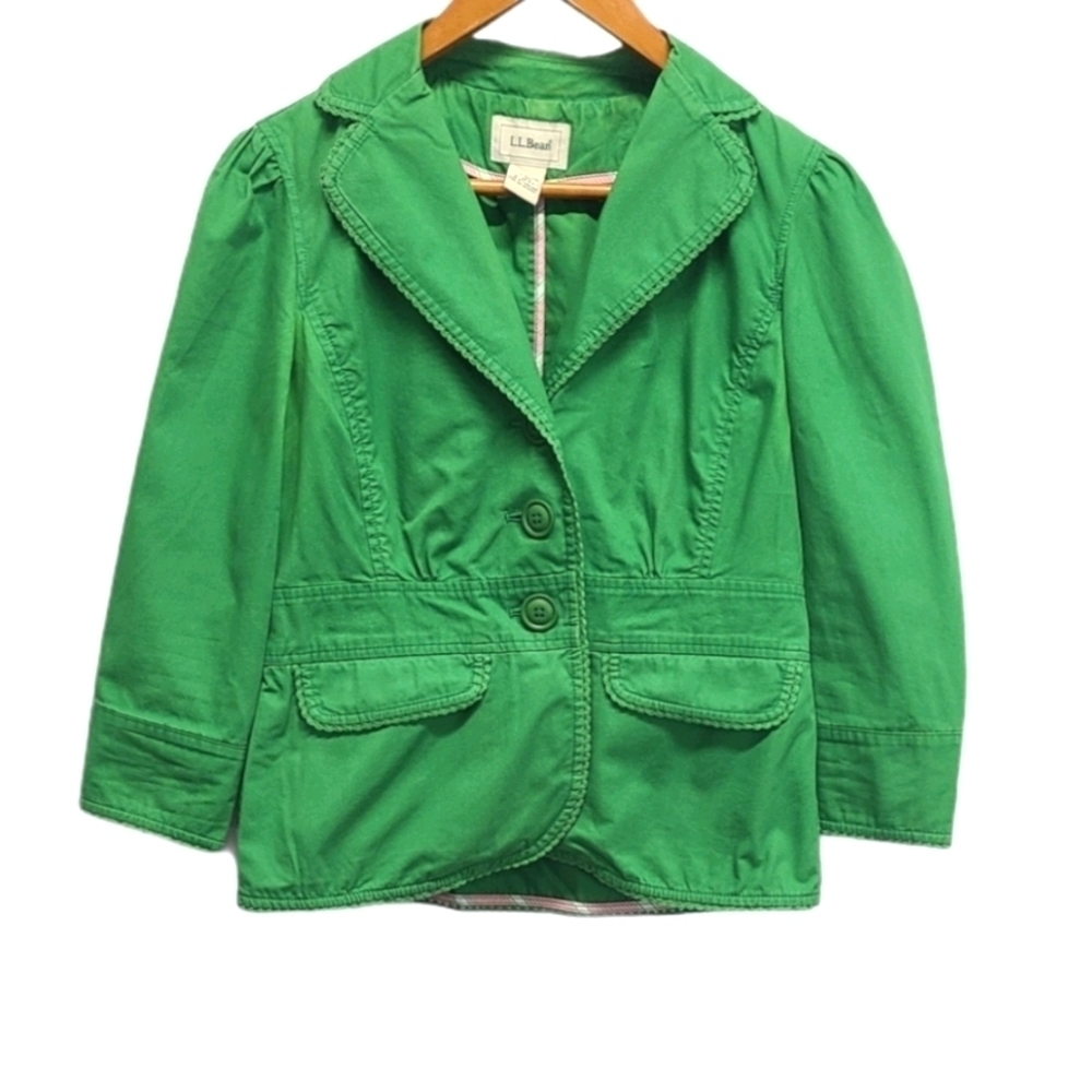 L.L.BEAN Vintage Green Lady Jacket Size 4